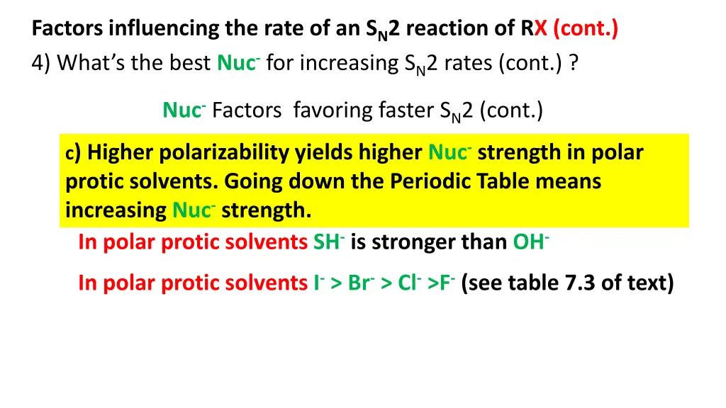 factors influencing the rate of an s n 2 reaction 6