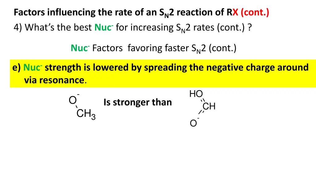 factors influencing the rate of an s n 2 reaction 8