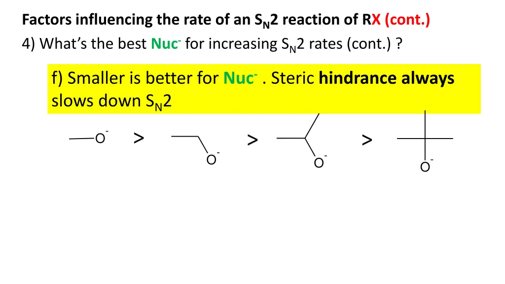 factors influencing the rate of an s n 2 reaction 9