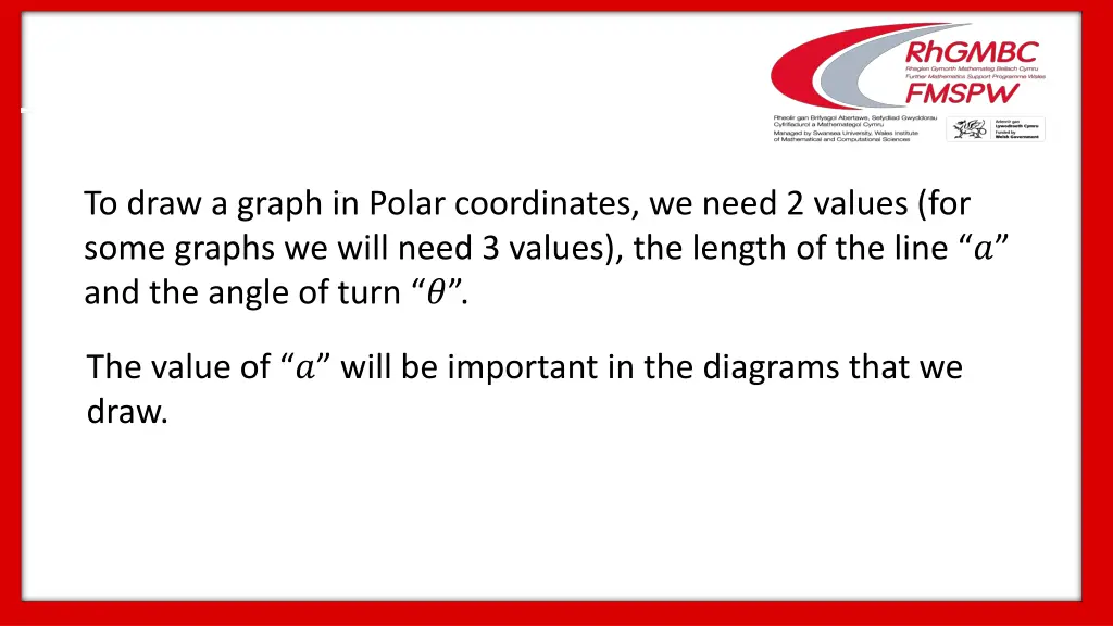 to draw a graph in polar coordinates we need