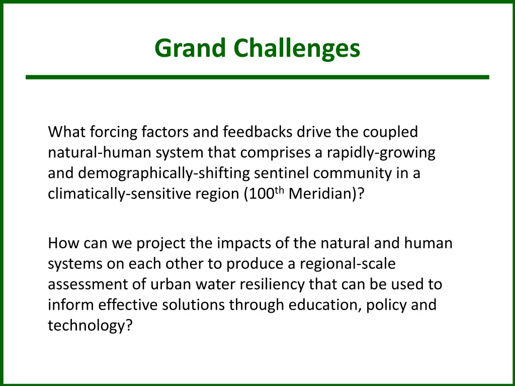 grand challenges