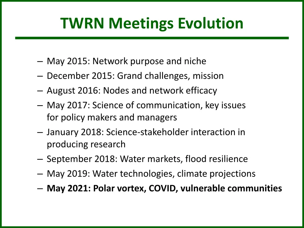 twrn meetings evolution