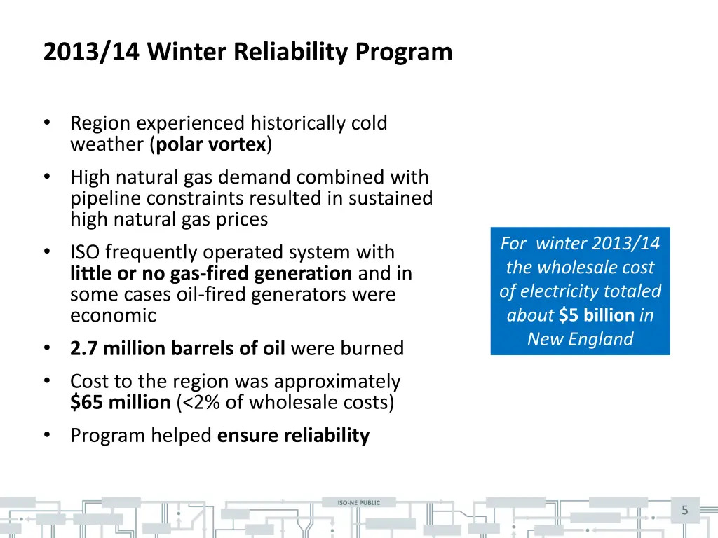 2013 14 winter reliability program