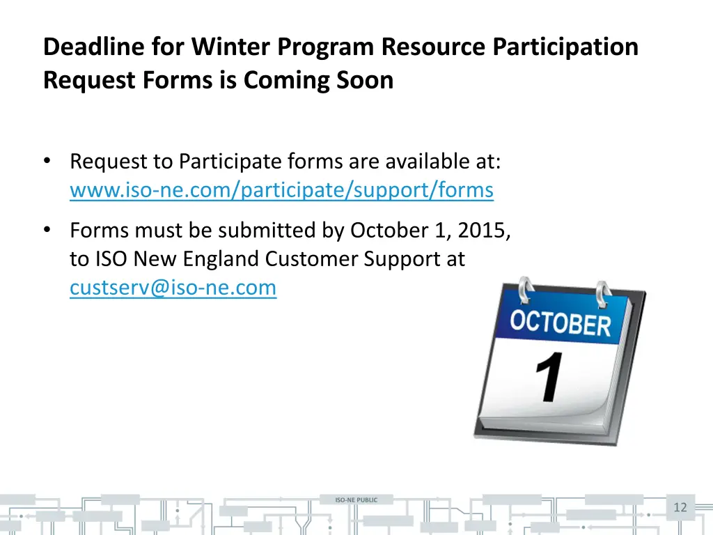 deadline for winter program resource