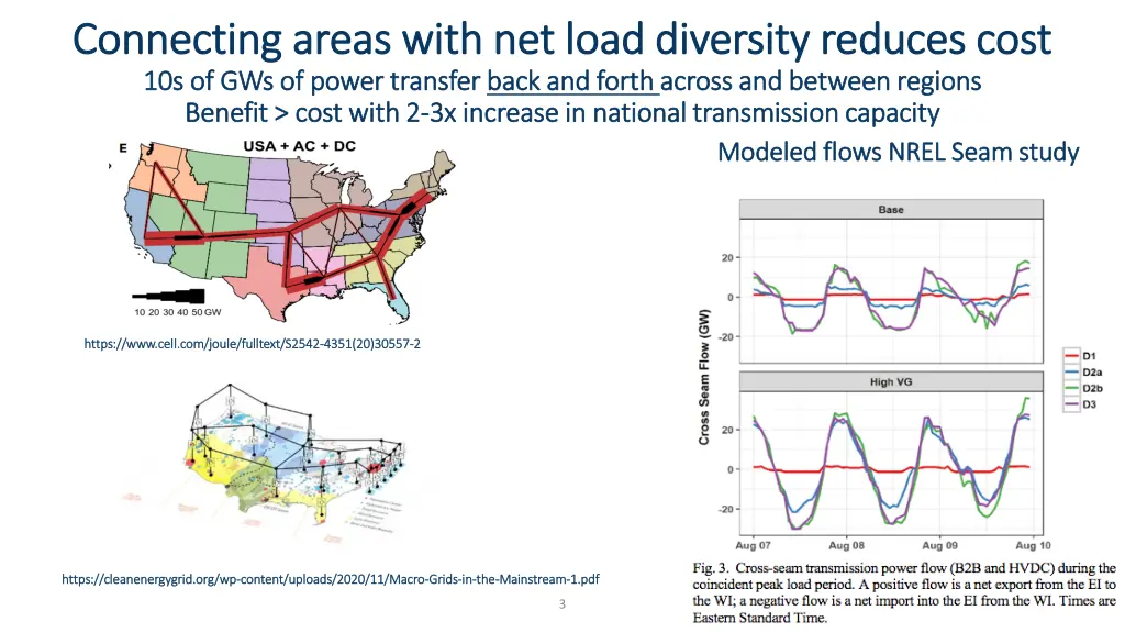 connecting areas with net load diversity reduces