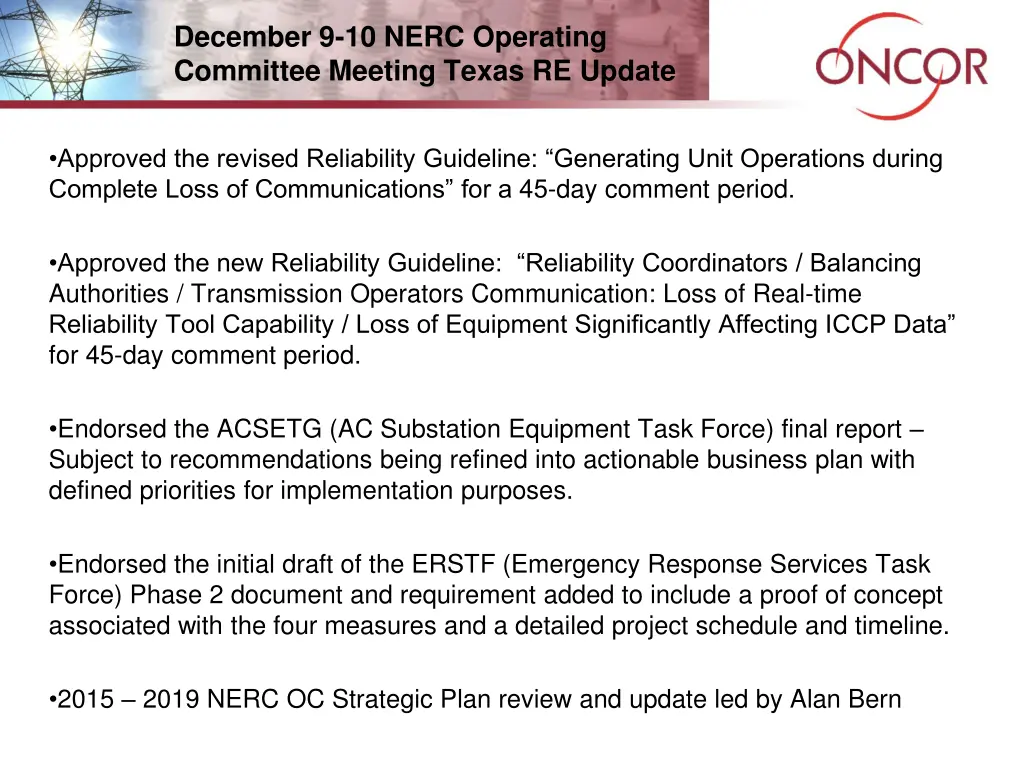 december 9 10 nerc operating committee meeting