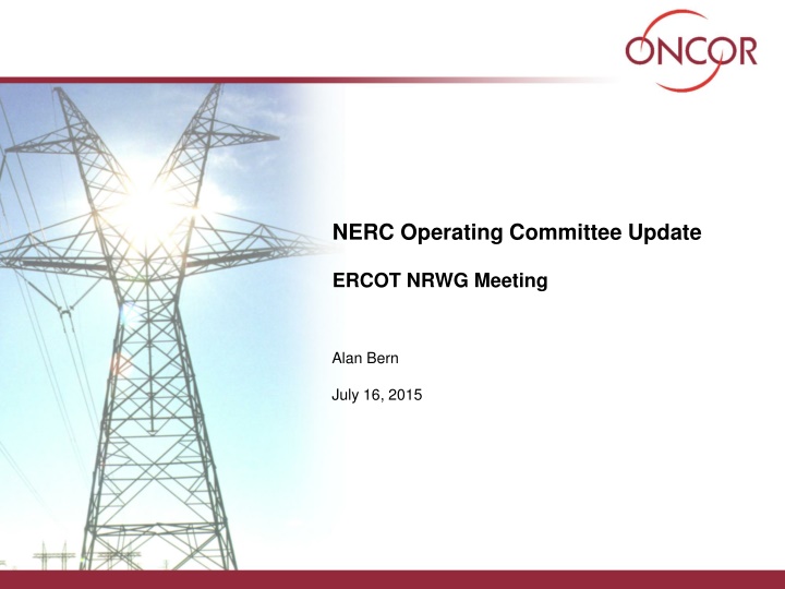 nerc operating committee update