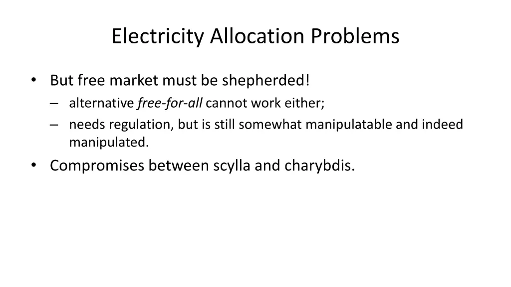 electricity allocation problems 1