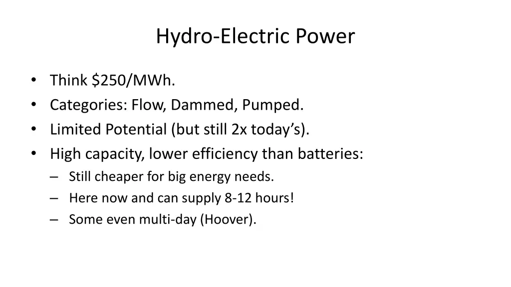 hydro electric power