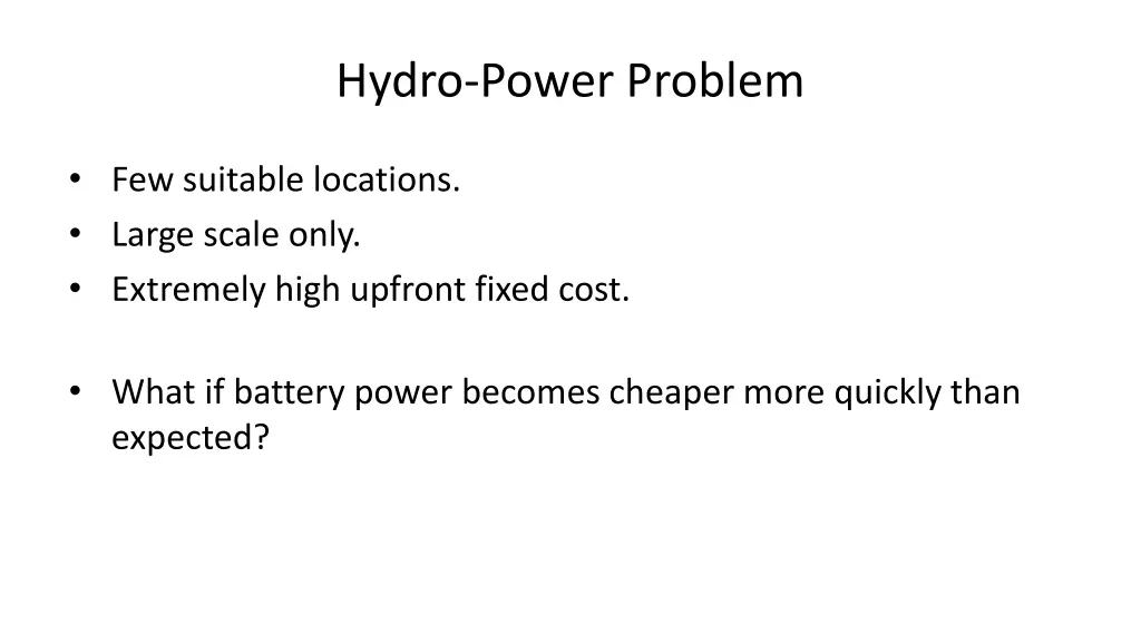 hydro power problem