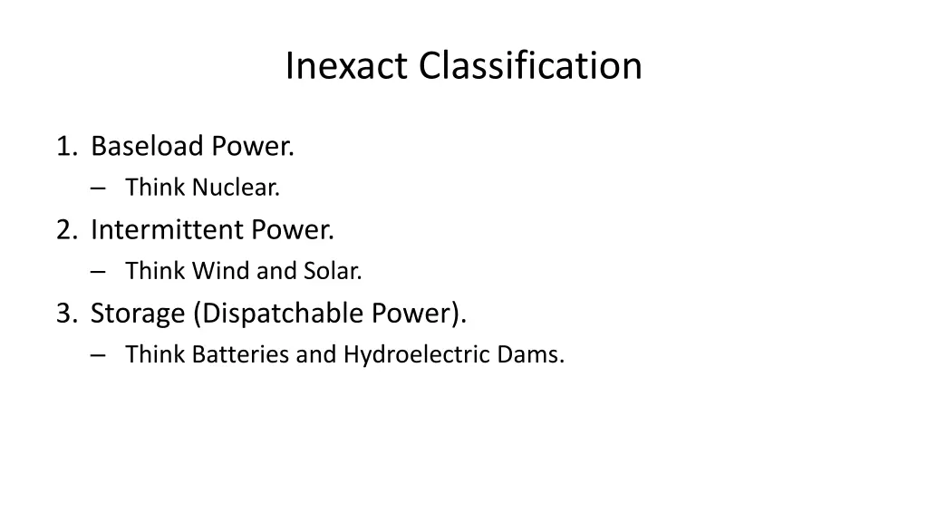 inexact classification