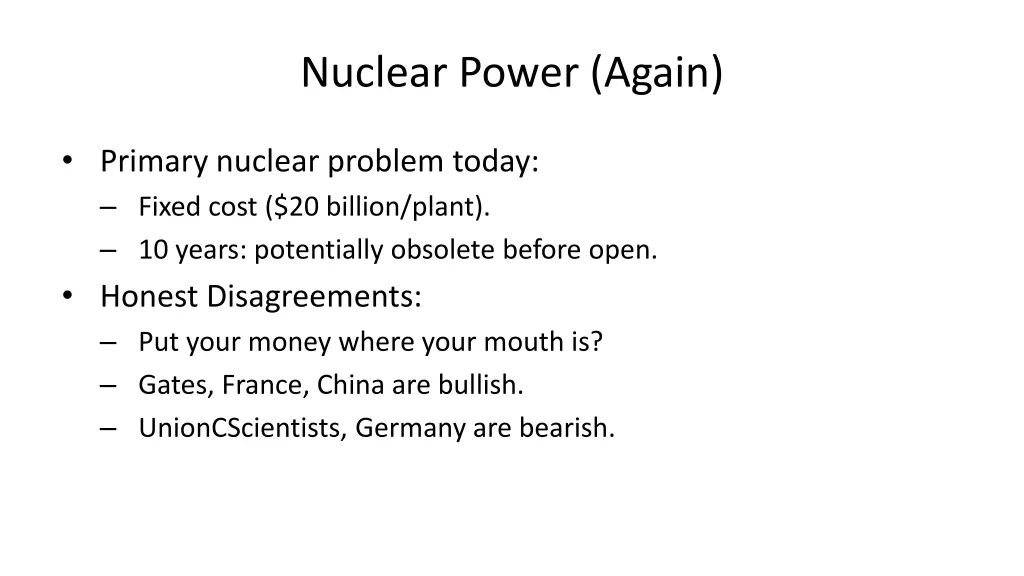 nuclear power again