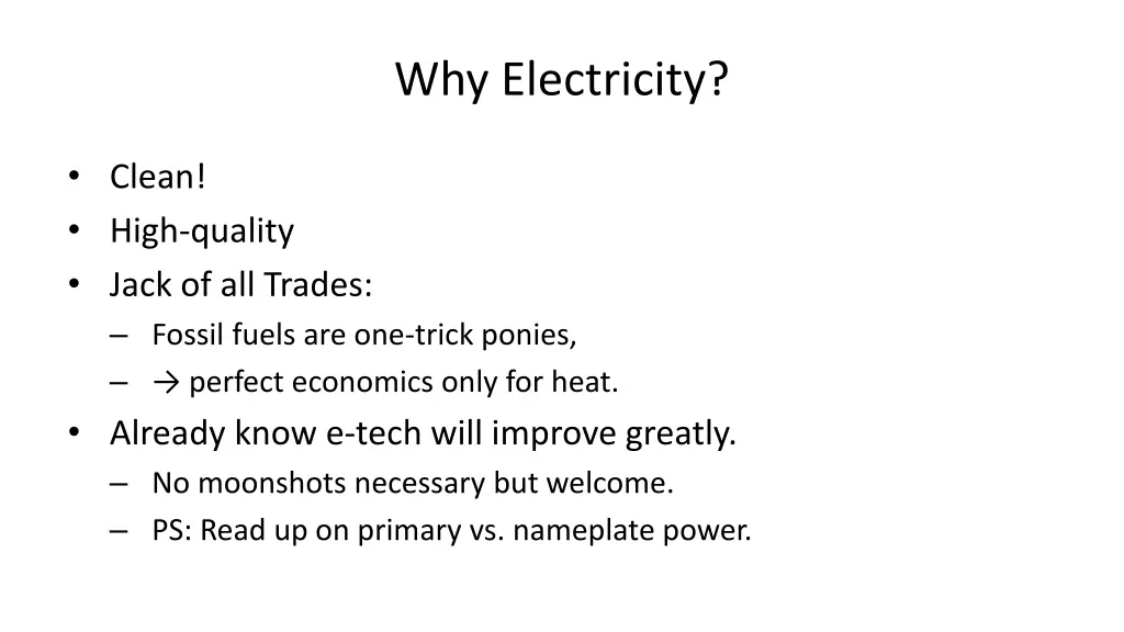 why electricity