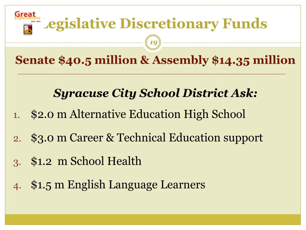 legislative discretionary funds