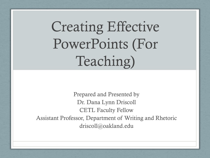 creating effective powerpoints for teaching