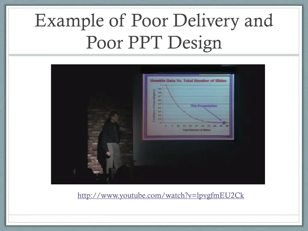 example of poor delivery and poor ppt design