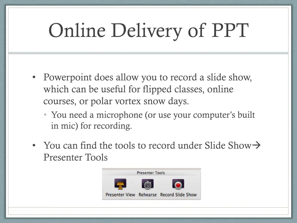 online delivery of ppt