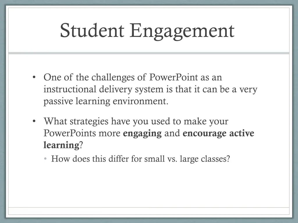 student engagement