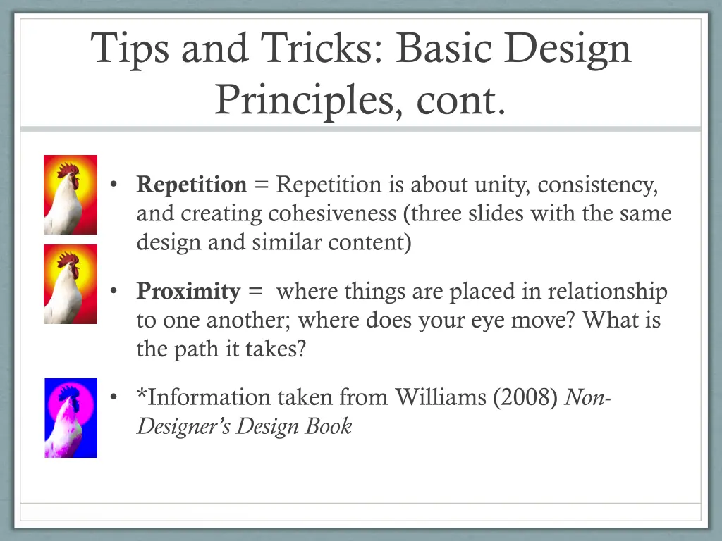 tips and tricks basic design principles cont