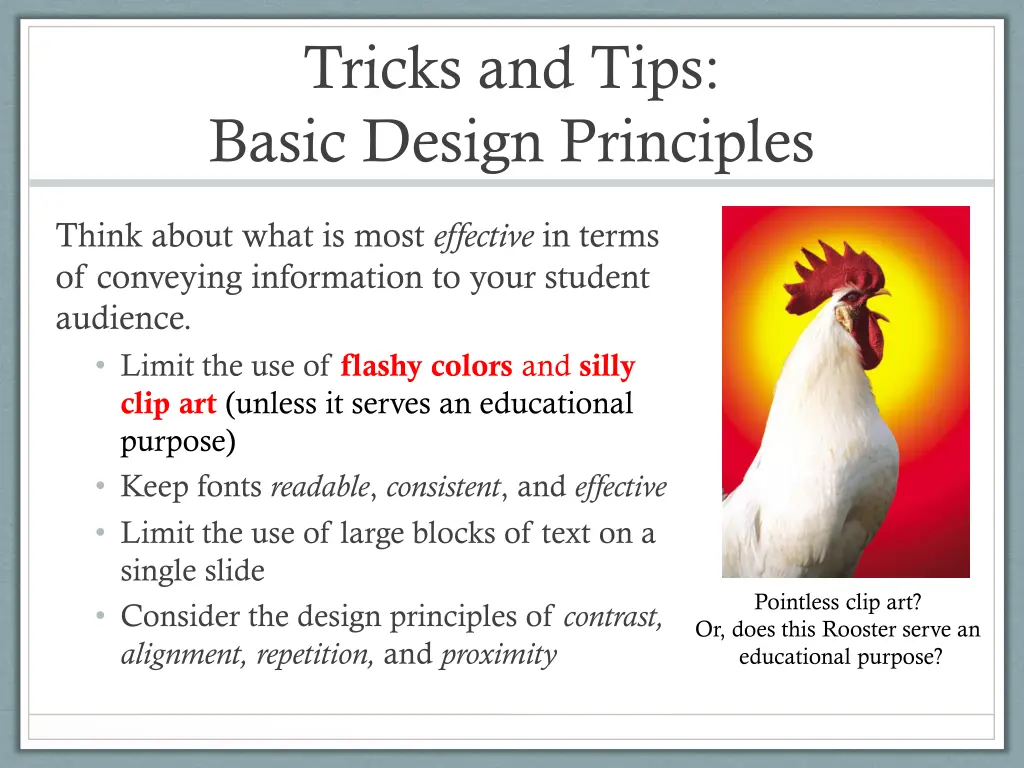 tricks and tips basic design principles