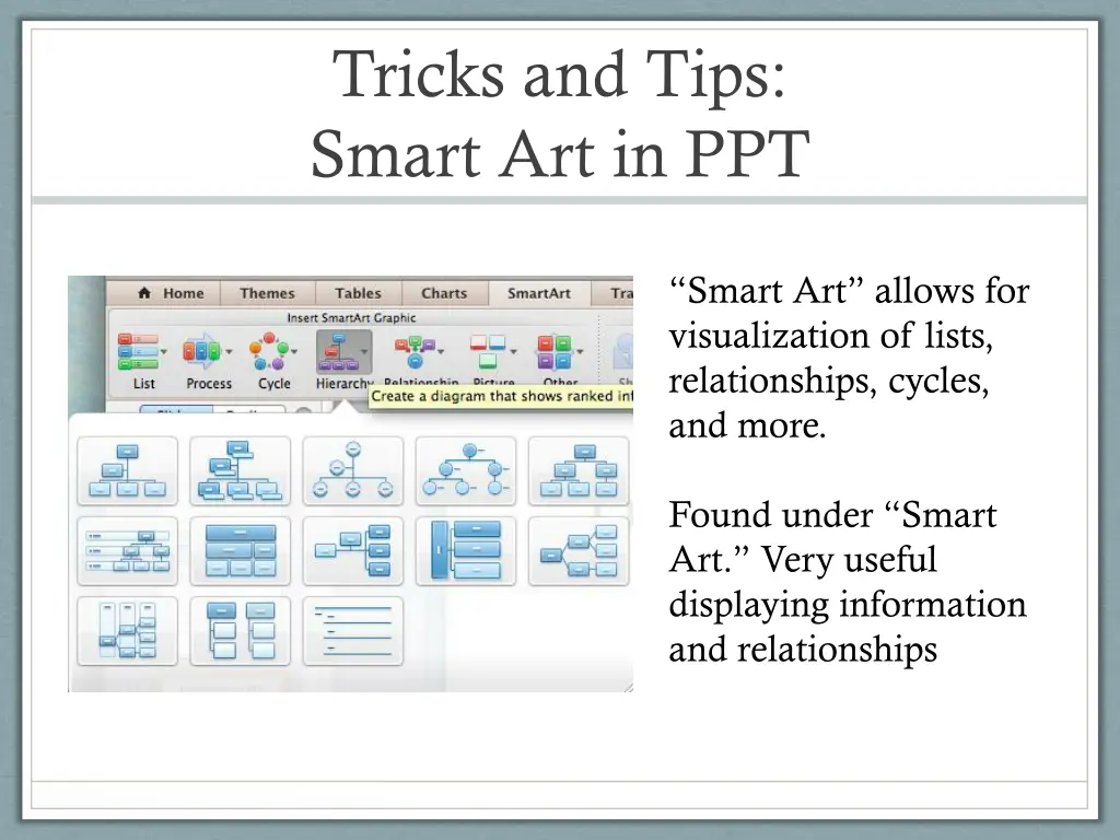 tricks and tips smart art in ppt