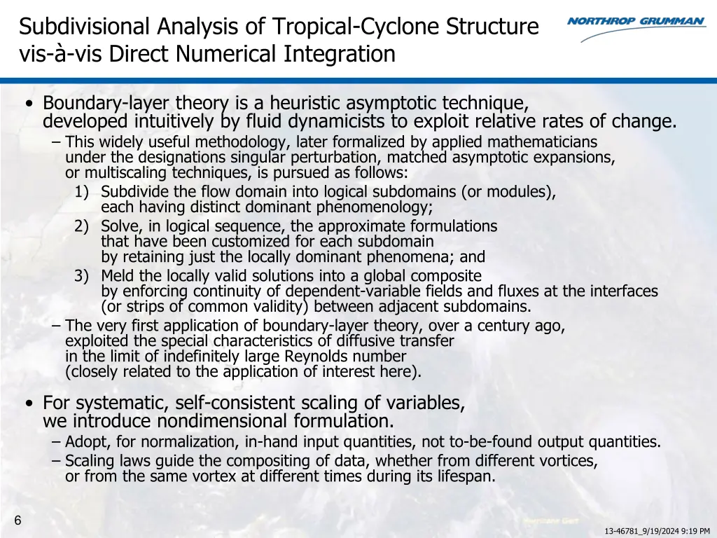 subdivisional analysis of tropical cyclone