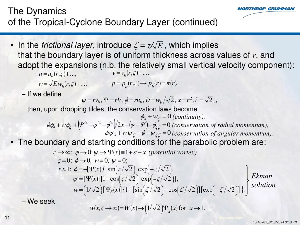 the dynamics of the tropical cyclone boundary 1