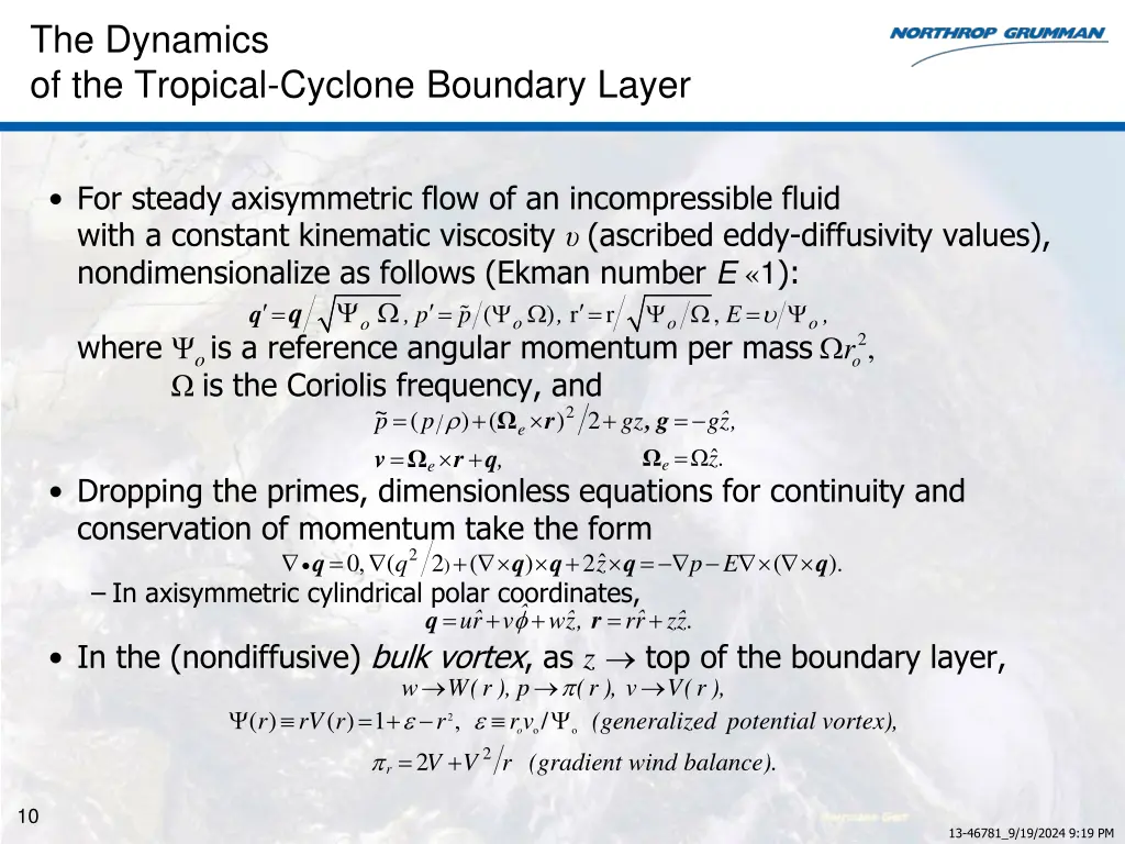 the dynamics of the tropical cyclone boundary