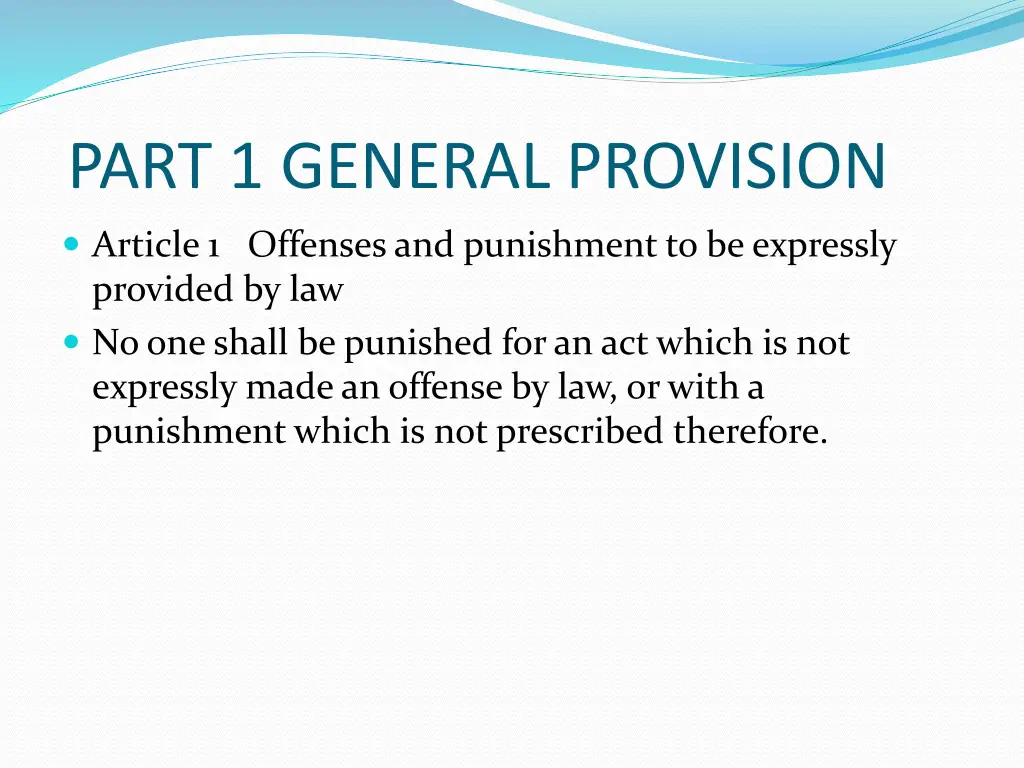 part 1 general provision