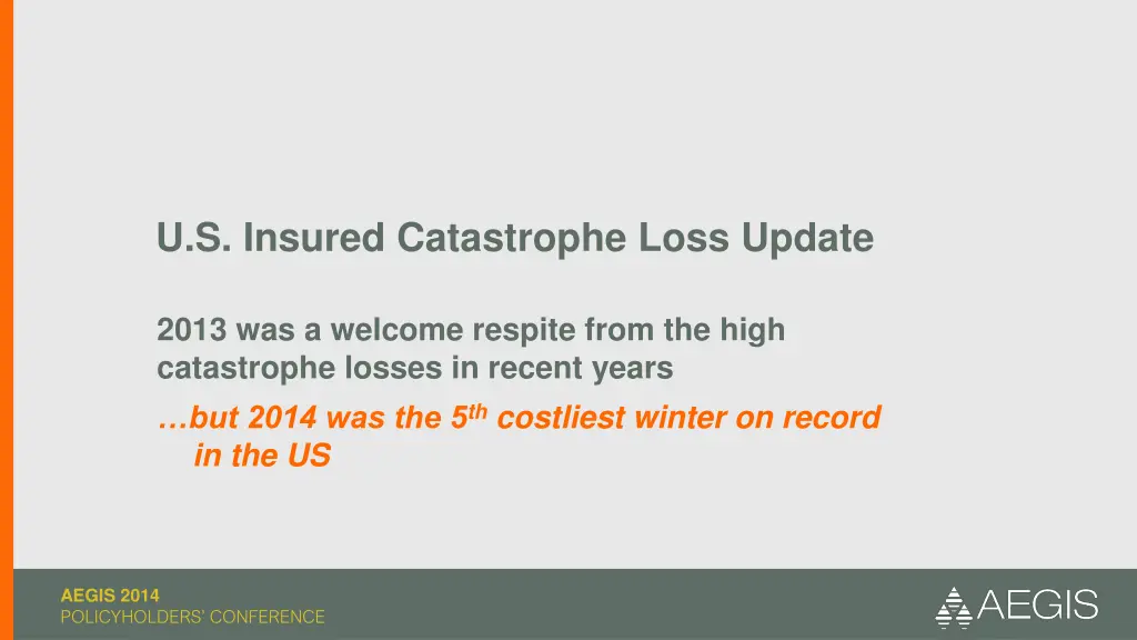 u s insured catastrophe loss update