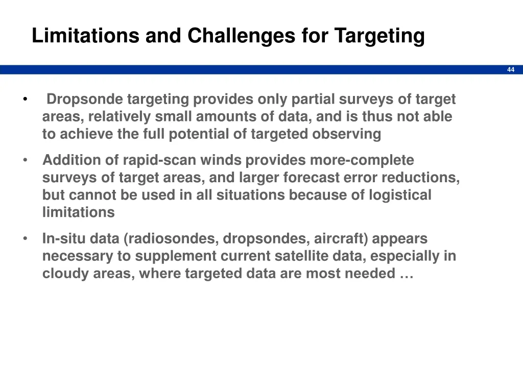 limitations and challenges for targeting