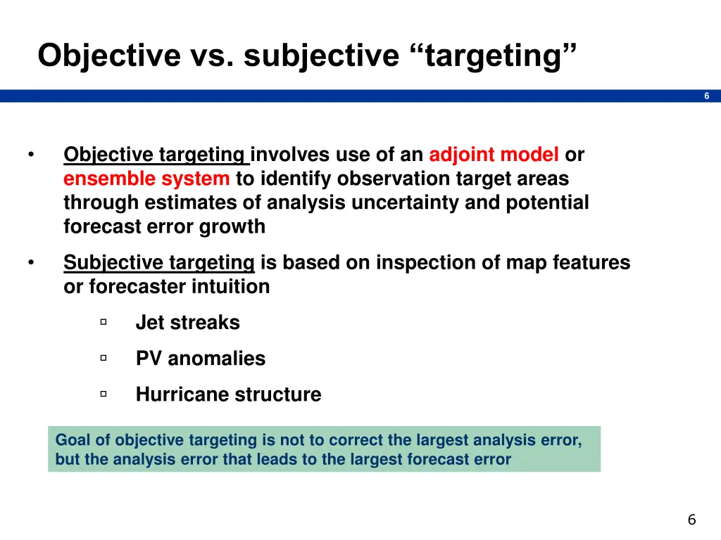 objective vs subjective targeting