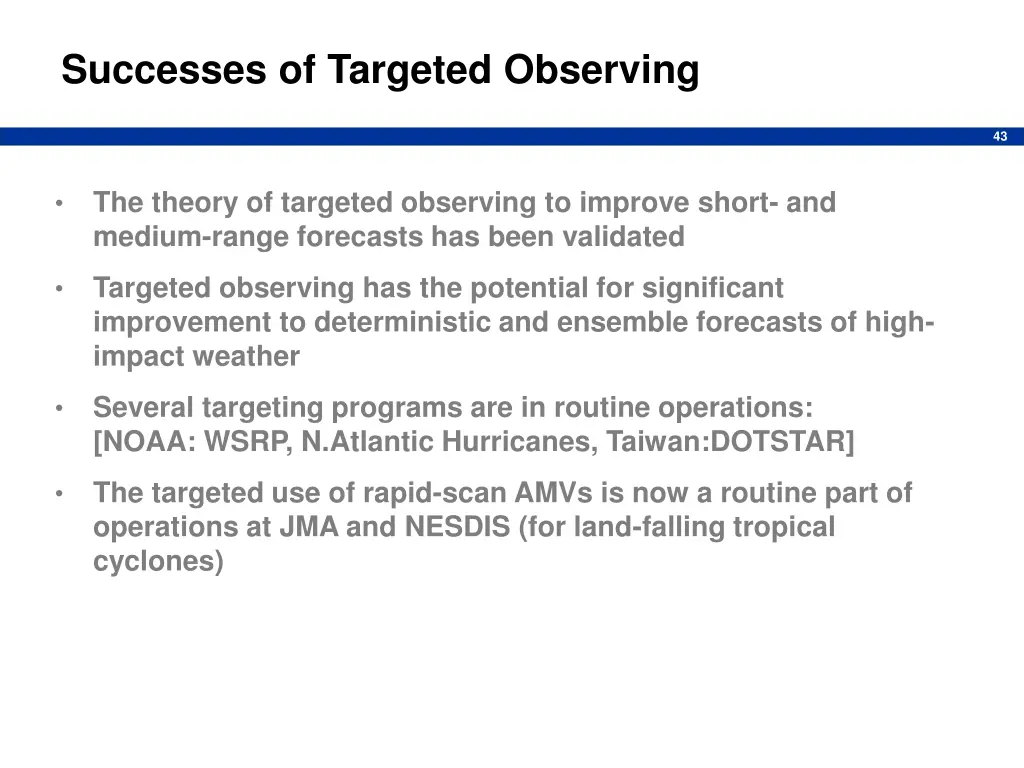 successes of targeted observing