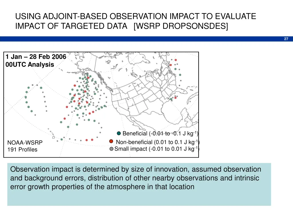 using adjoint based observation impact