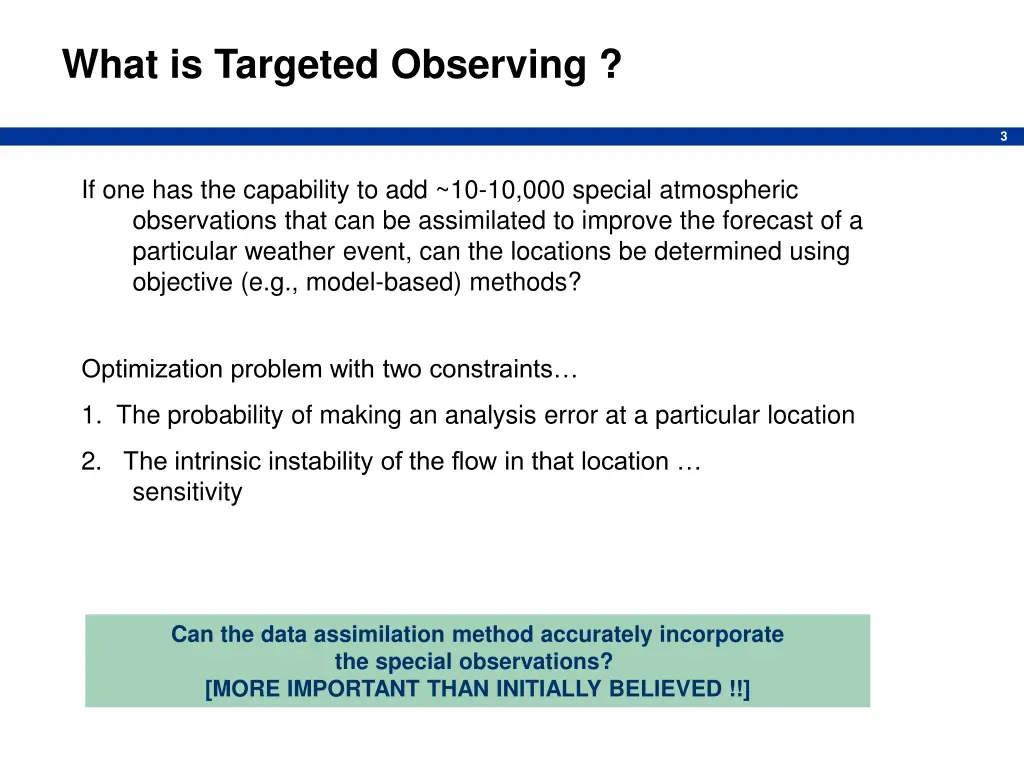 what is targeted observing