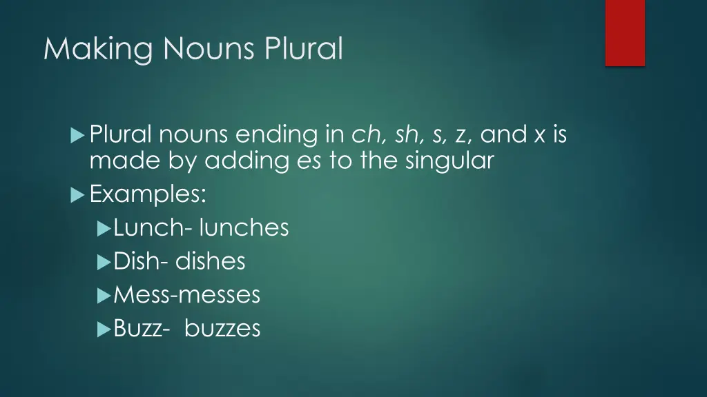 making nouns plural 1