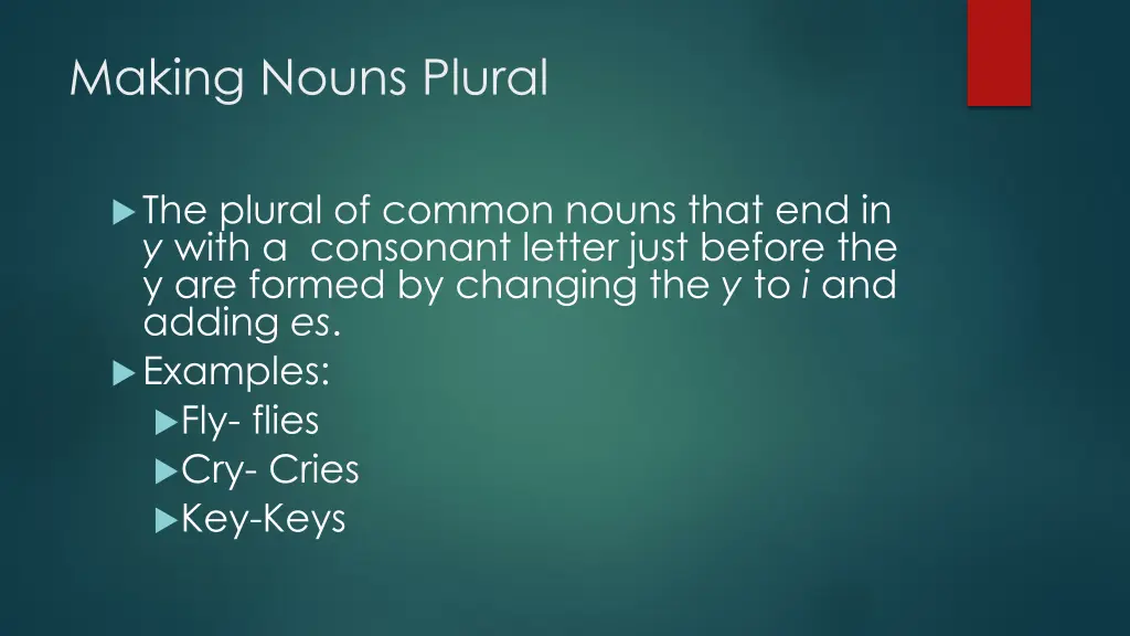 making nouns plural 2