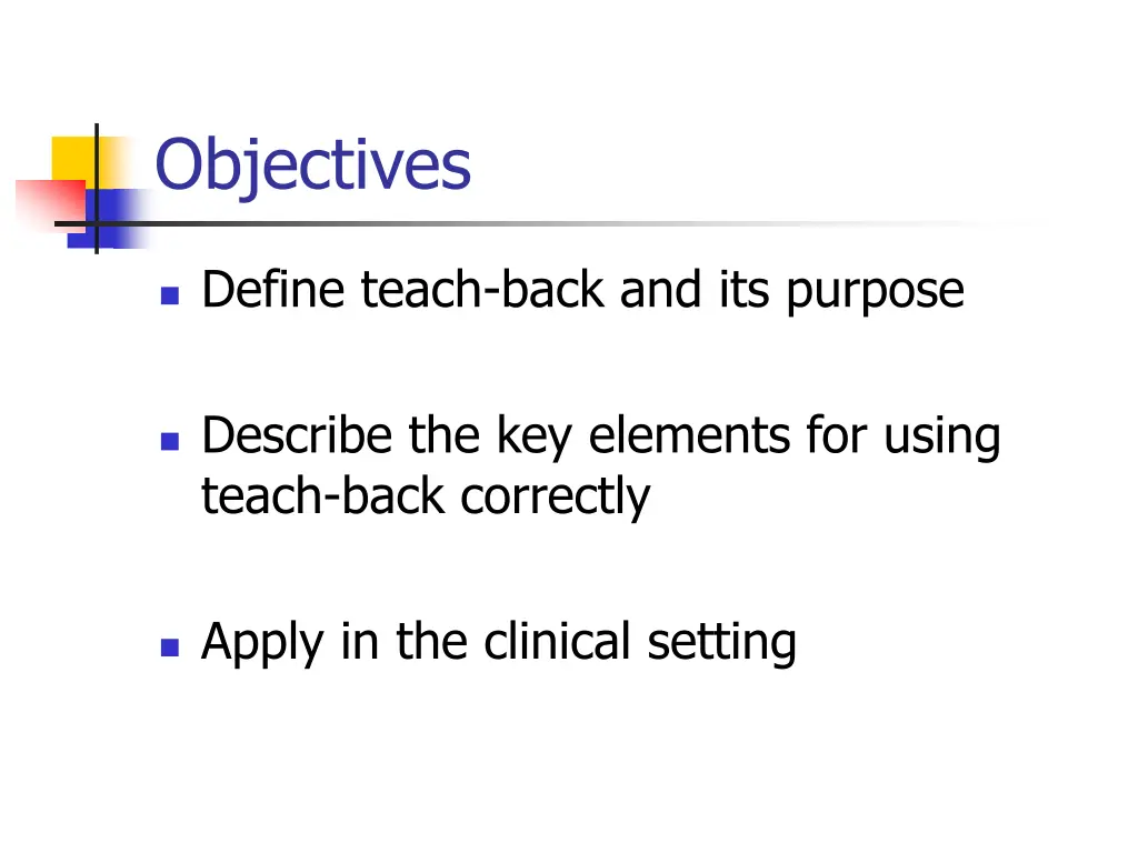 objectives