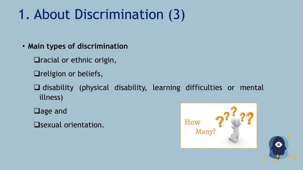 1 about discrimination 3