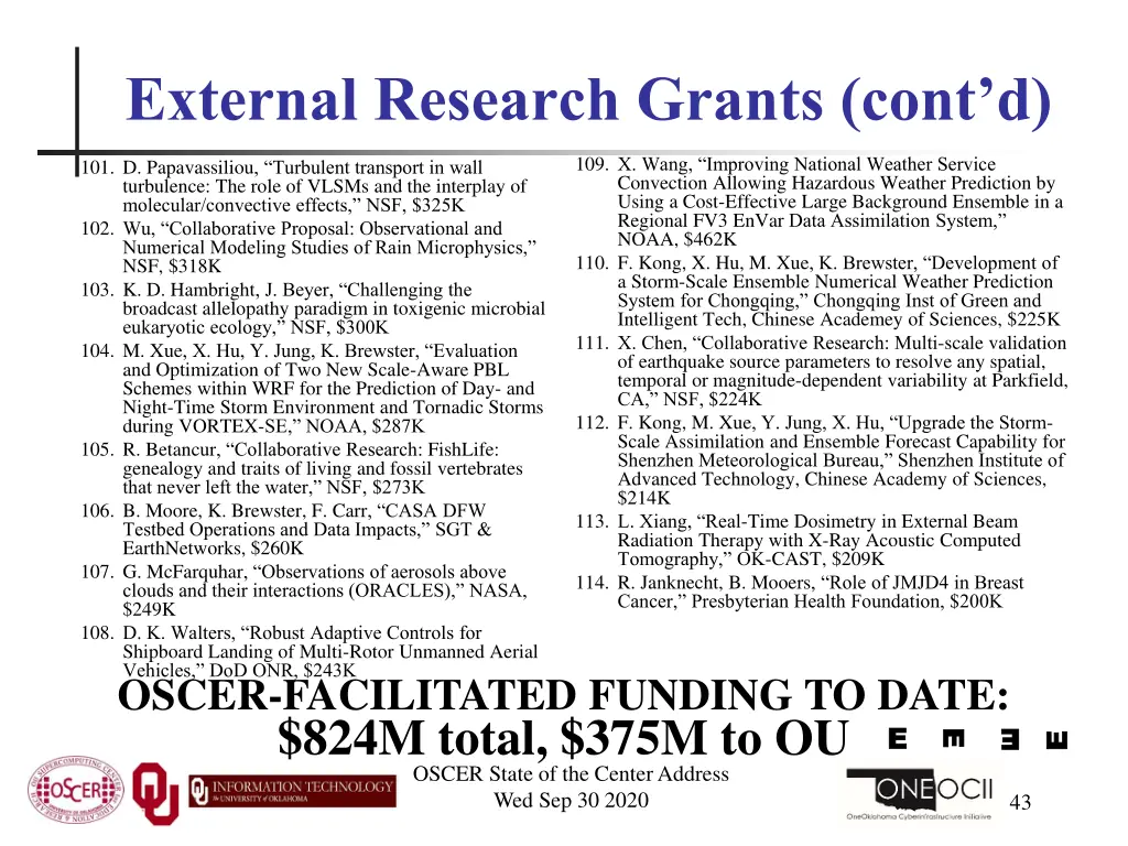 external research grants cont d 6