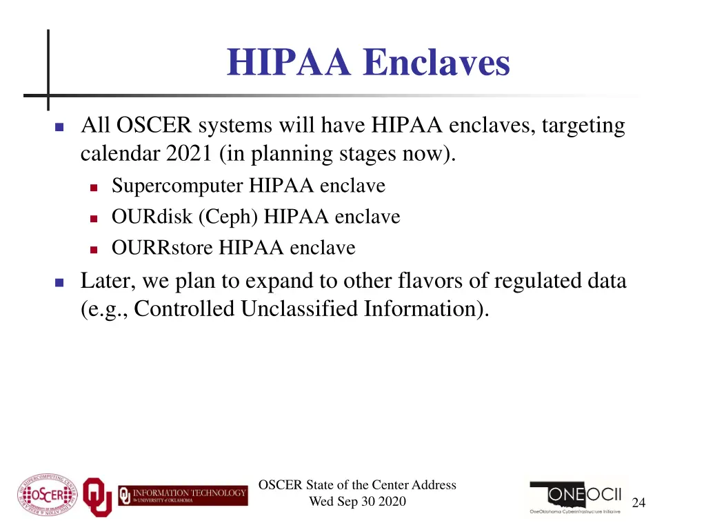 hipaa enclaves