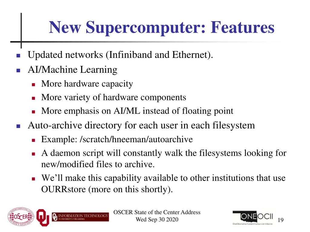 new supercomputer features