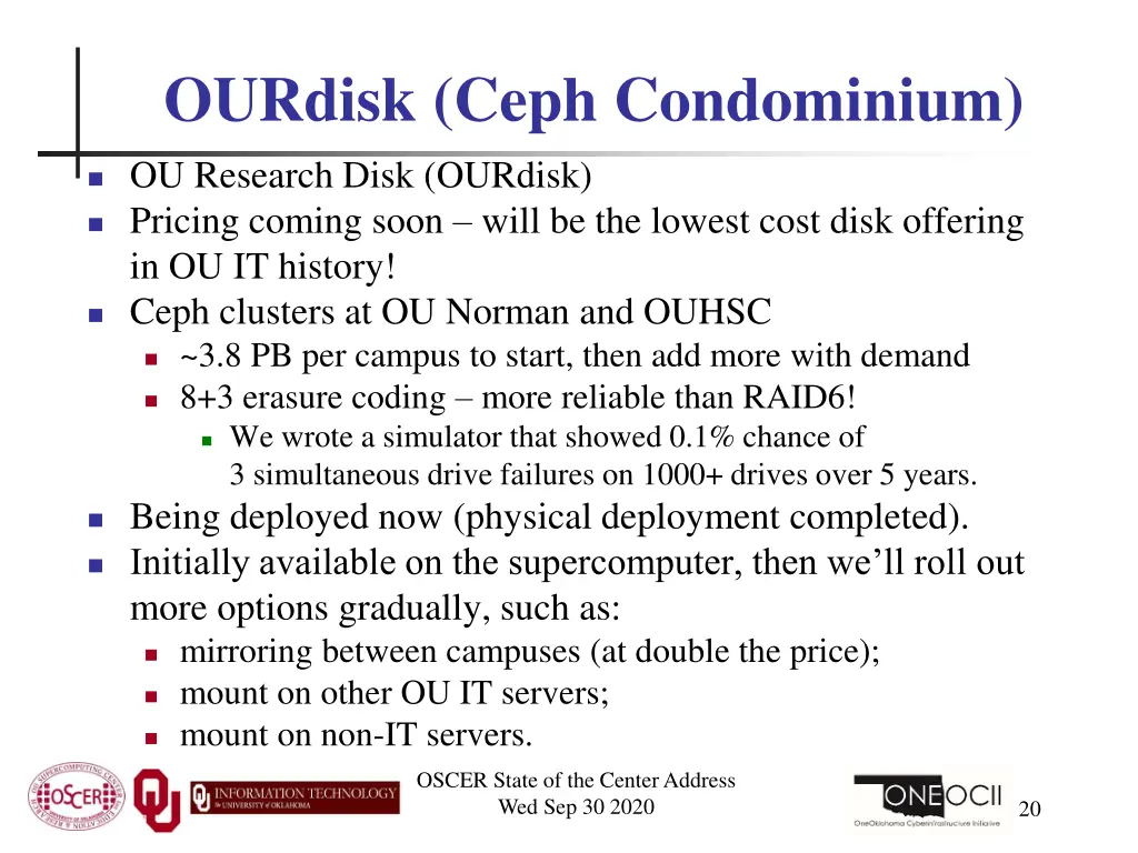 ourdisk ceph condominium