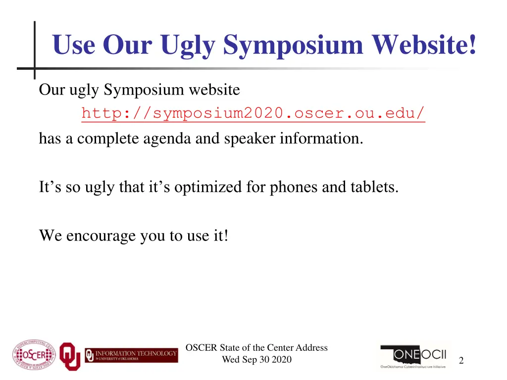 use our ugly symposium website