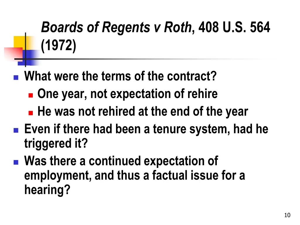 boards of regents v roth 408 u s 564 1972