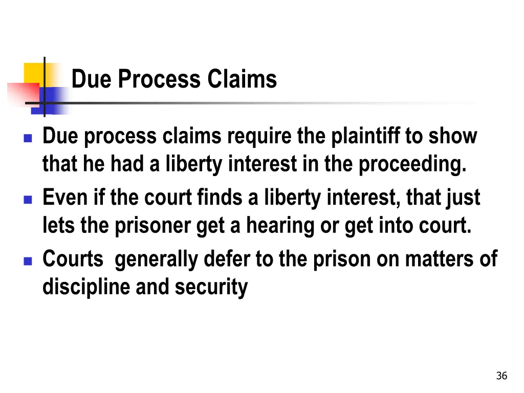 due process claims