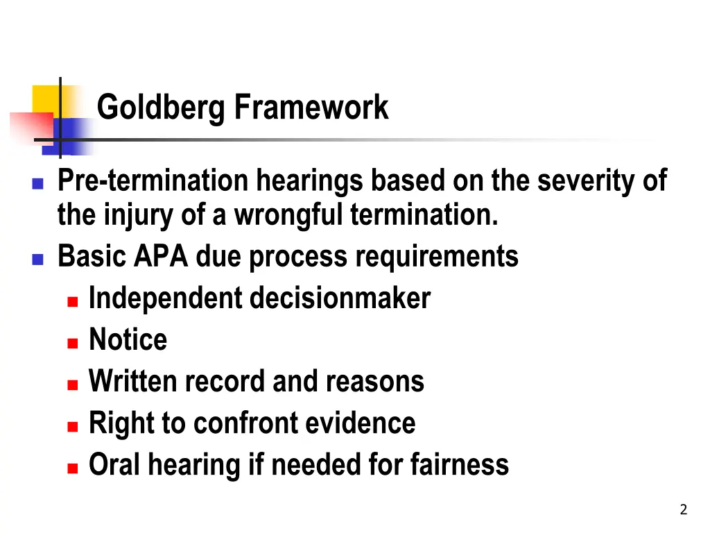 goldberg framework