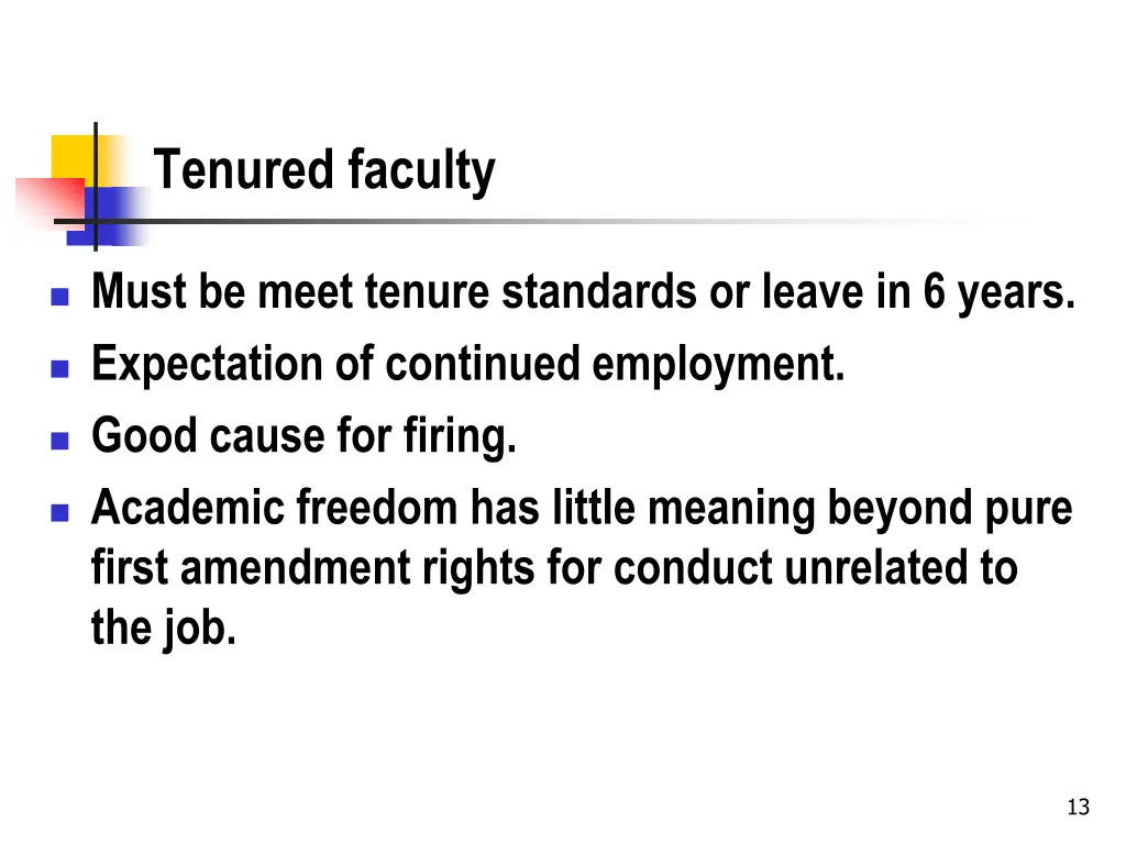 tenured faculty