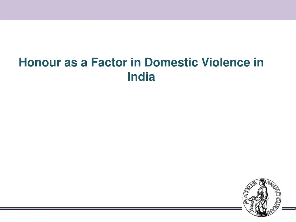 honour as a factor in domestic violence in india