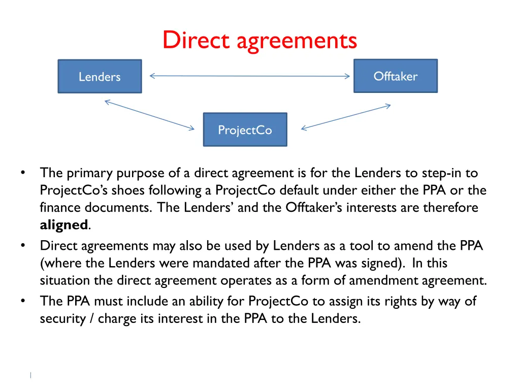 direct agreements